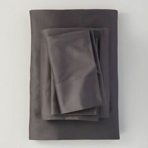 Casaluna - 500 Thread Count Washed Supima Sateen Solid Sheet  Gray